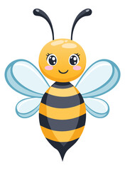 Cute Happy Bumblebee Cartoon Character