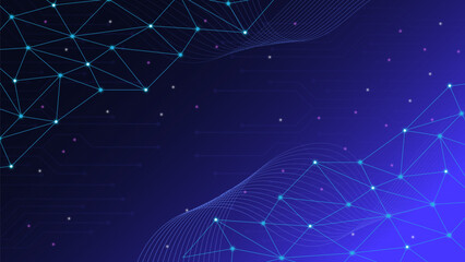 Abstract plexus geometrical shapes technology background