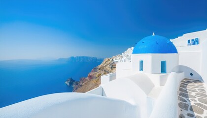 Beautiful architecture with santorini and greece style 