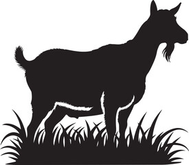 silhouette of a goat