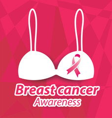 Healthcare and medicine concept. pink breast cancer awareness ribbon.