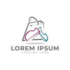 Fashion Shoes Children Logo Vector Icon Illustration