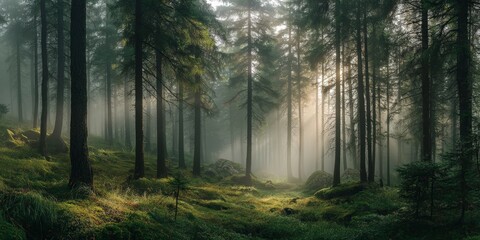Rebirth of Light in Morning Forest