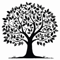 Eucalyptus trees icon set on white background. Stylized olive tree with lush green leaves. Decorative Stylized Tree Vector Set – Colorful Seasonal Trees with Leaves and Fruit for Nature vector design.