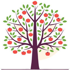 Eucalyptus trees icon set on white background. Stylized olive tree with lush green leaves. Decorative Stylized Tree Vector Set – Colorful Seasonal Trees with Leaves and Fruit for Nature vector design.