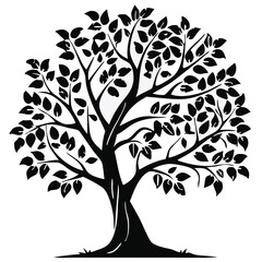 Obraz premium Eucalyptus trees icon set on white background. Stylized olive tree with lush green leaves. Decorative Stylized Tree Vector Set – Colorful Seasonal Trees with Leaves and Fruit for Nature vector design.