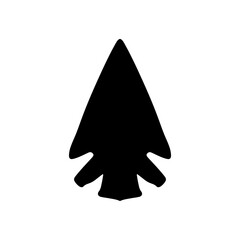Fototapeta premium Arrowhead silhouette vector flat illustration design.