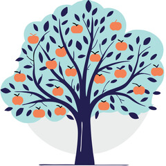 Obraz premium Eucalyptus trees icon set on white background. Stylized olive tree with lush green leaves. Decorative Stylized Tree Vector Set – Colorful Seasonal Trees with Leaves and Fruit for Nature vector design.