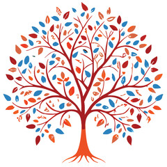 Obraz premium Eucalyptus trees icon set on white background. Stylized olive tree with lush green leaves. Decorative Stylized Tree Vector Set – Colorful Seasonal Trees with Leaves and Fruit for Nature vector design.