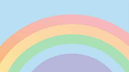Obraz premium Pastel rainbow arc design illustrating a beautiful and dreamy screen background wallpaper