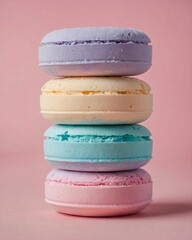 Stacked Pastel Bath Bombs on Pink Background