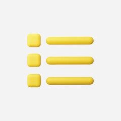 3d Realistic Menu icon vector Illustration