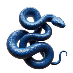 Obraz premium Blue snake isolated on white