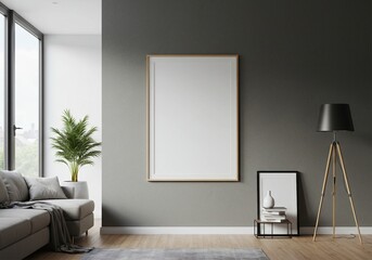 Wall Frame Mockup for ISO A Sizes &mdash; Minimalist 3D Render