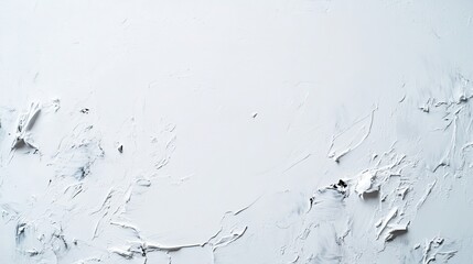 Fototapeta premium Snow-white canvas with one faint reflection line along the bottom edge, hinting at glossy desk surface, 16:9