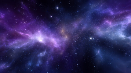 Galaxy Nebula with Stars and Clouds of Dust