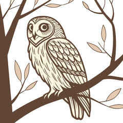 owl sitting on a branch
