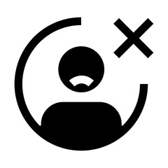 Blacklist person icon