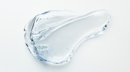 Transparent gel moisturizing serum on white background, close-up