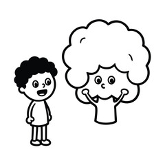 A Talking Broccoli Trying to Convince Kids to Eat