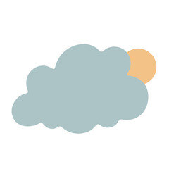 cloud, minimalist, flat design, pastel colors, sun, sky, tranquil, serene, ethereal
