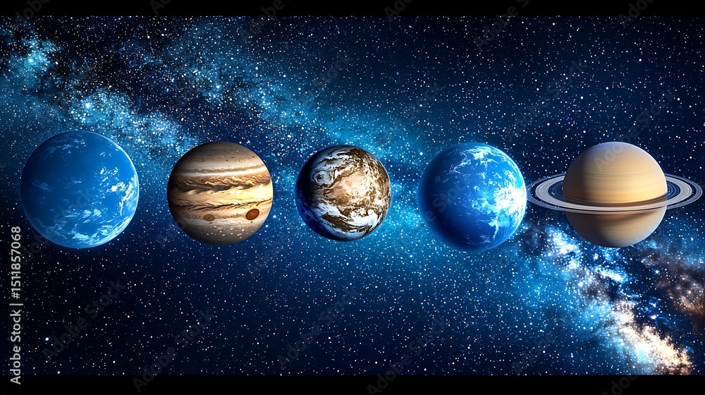 Poster exploring the cosmic wonders of the solar system a stunning visual journey through space