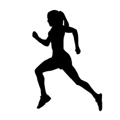Female Running Silhouette