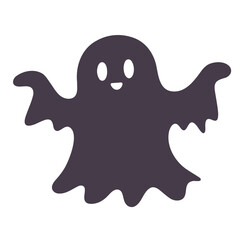 A spooky, ethereal ghost, translucent and spectral, floating ominously in a dark,