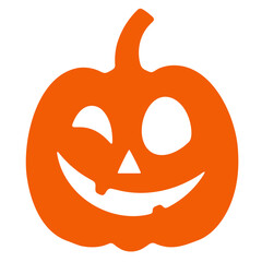 pumpkin, jack-o'-lantern, orange, Halloween, symbol, festive, simplified, flat design,