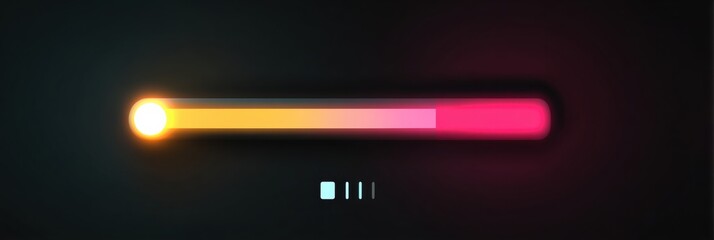 Animated Illustration of Delivery Status Bar in Progress With Vibrant Colors and Light Effects