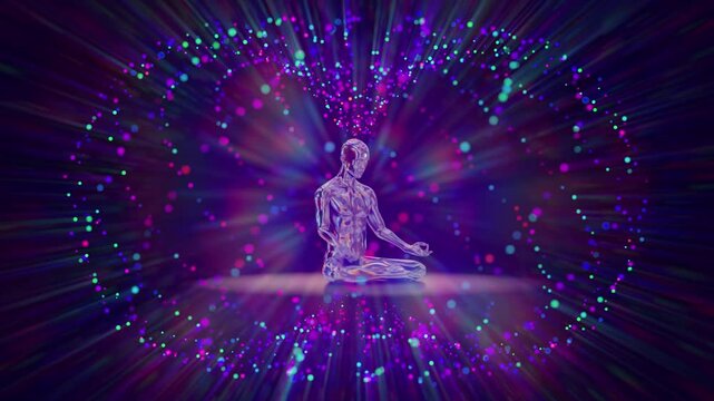 a looped 3D render. awareness of the energies of other spaces