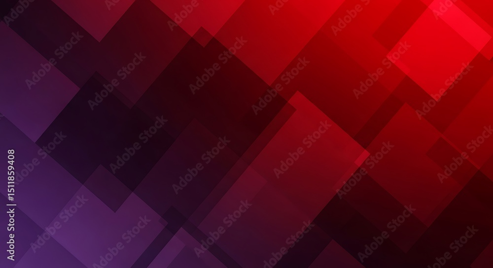 Aufkleber abstract red and purple geometric background with overlapping squares