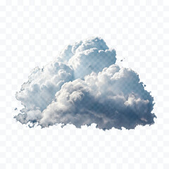 realistic  smooth white cloud in different style isolated on transparent background