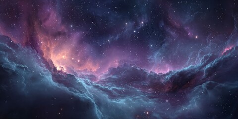 Obraz premium Nebula Explosion in Deep Space