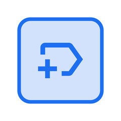 New Label Outline Icon