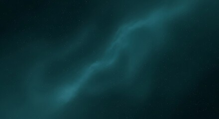 Teal Nebula Space Background with Stars and Cosmic Dust