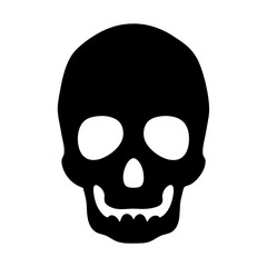 human skull isolated on white