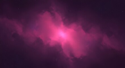 Vibrant Pink Nebula in Deep Space with Scattered Stars