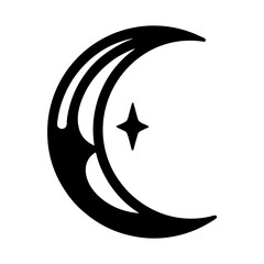 Silhouette of a cursed-moon