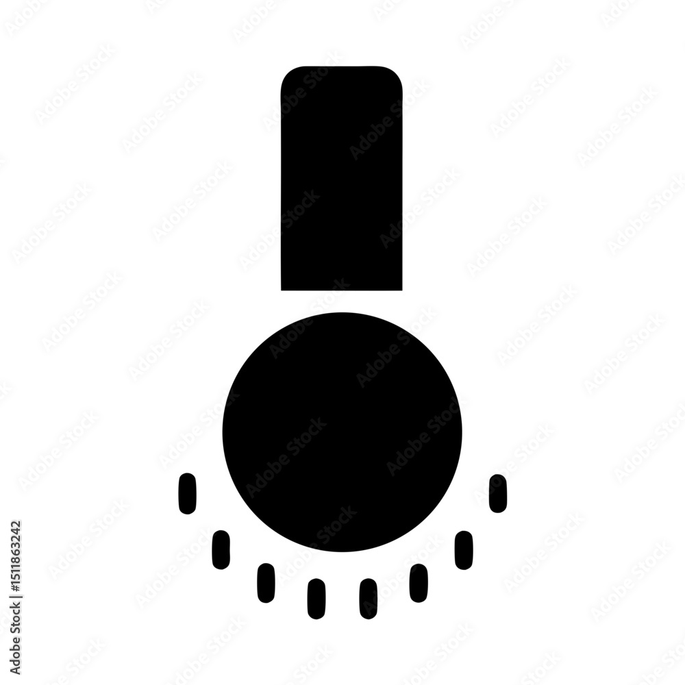 Poster black and white image of a dial with emanating particle pattern