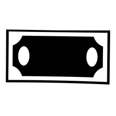 Simple Black and White Dollar Sign Icon for Financial Representation