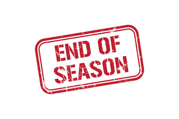 end of season grunge red stamp