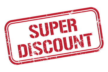 super disount grunge red stamp