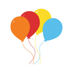 ballon icon vector design cartoon flat style © MuhammadBahrudin