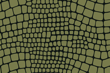 Olive brown seamless crocodile skin pattern texture