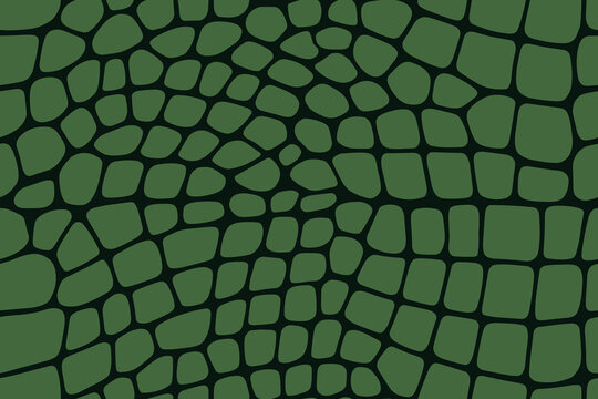 Natural green lizard skin seamless tile background