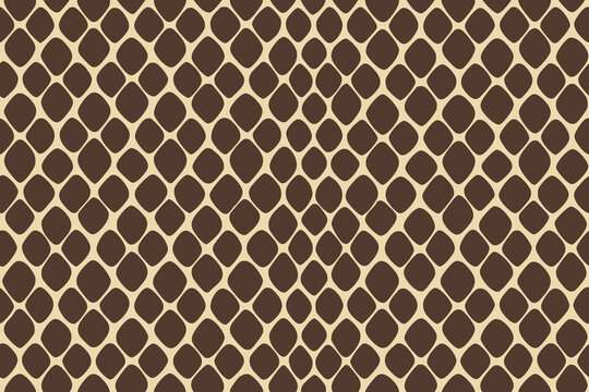 Brown snake scale seamless animal skin pattern