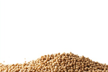 Obraz premium Pile of Soybeans Isolated on a White Background