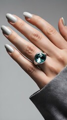 diamond ring in hand