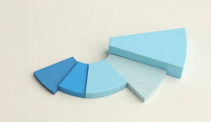 A segmented pie chart graphic for business, stats, or infographic-style visual communication.